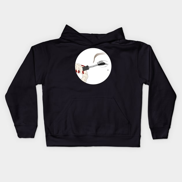 Girl movement : mascara Kids Hoodie by GribouilleTherapie